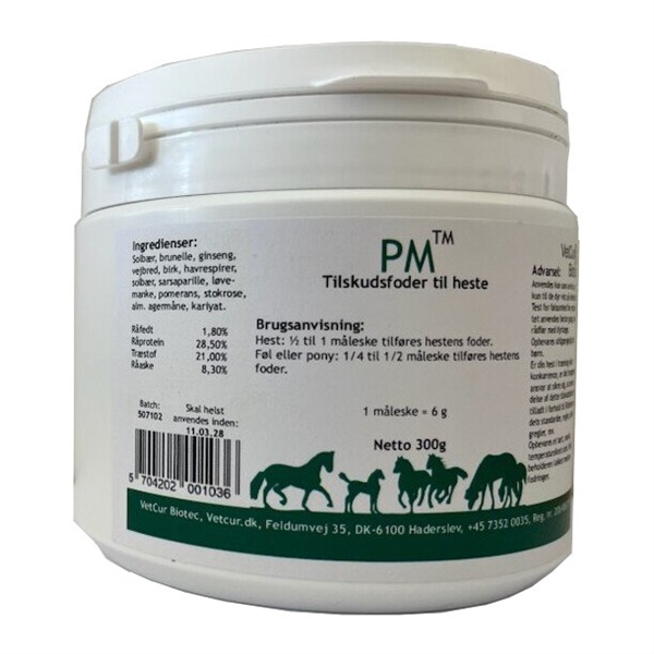 Vetcur PM pulver tilskud til hest, 300g