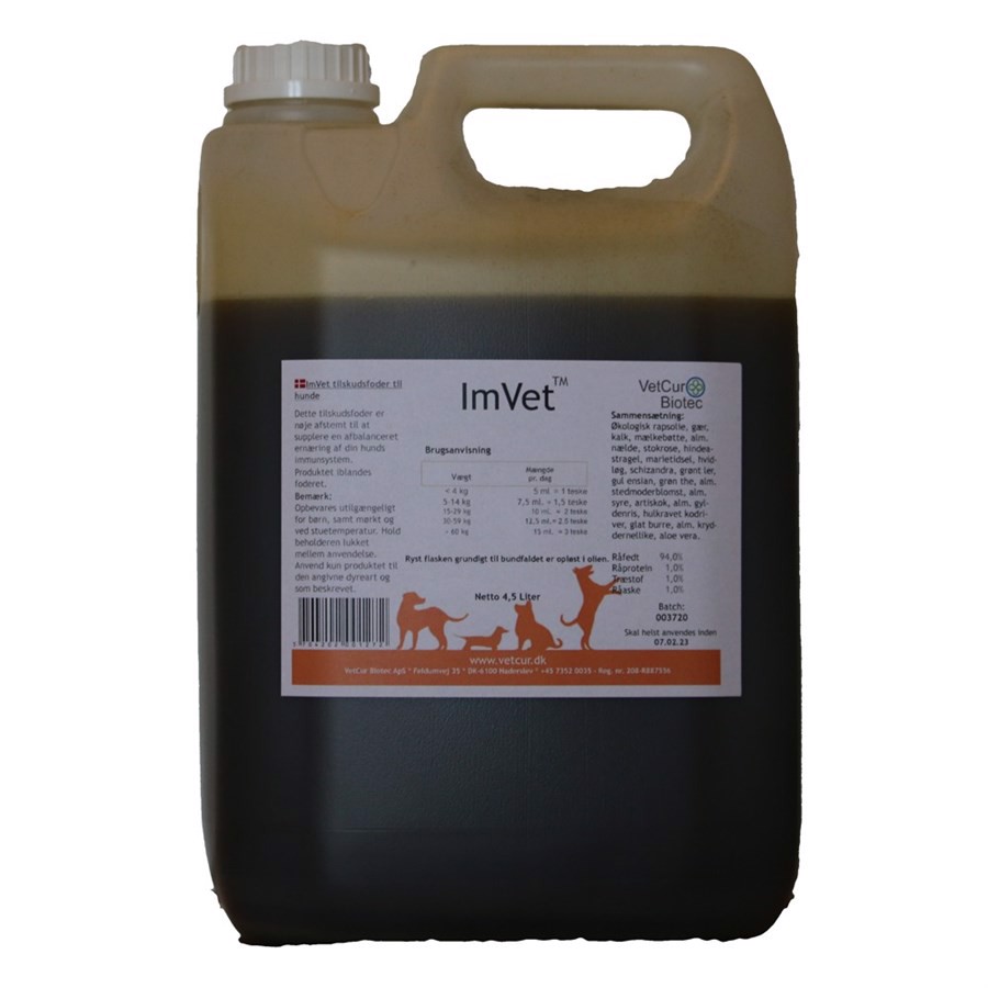 ImVet olietilskud til hund, 4.5 liter refill