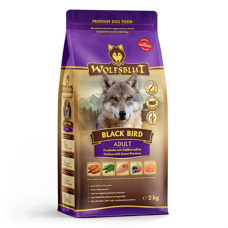 Billede af WolfsBlut Black Bird Adult med kalkun, 2 kg hos MyPets.dk