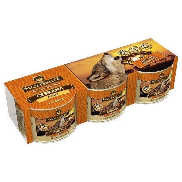 WolfsBlut Cebrana med zebra og hest, 3x200g - DATOVARE Billede af WolfsBlut Cebrana med zebra og hest, 3x200g - DATOVARE