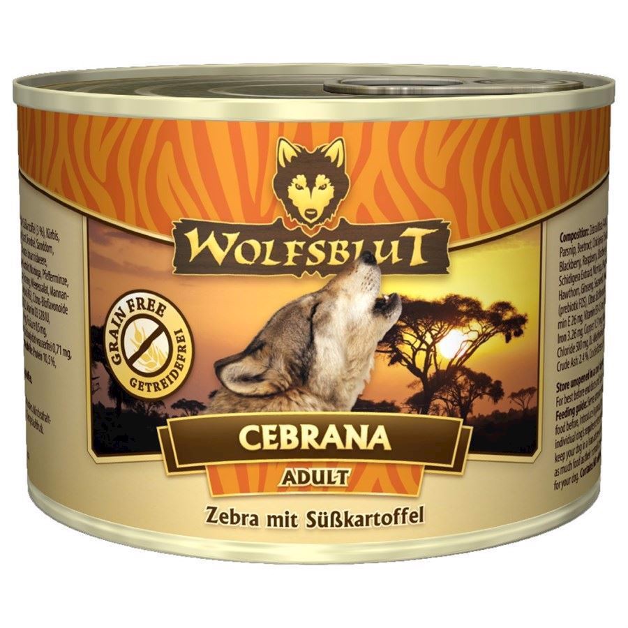 WolfsBlut Cebrana med zebra og hest, 200g - DATOVARE Billede af WolfsBlut Cebrana med zebra og hest, 200g - DATOVARE