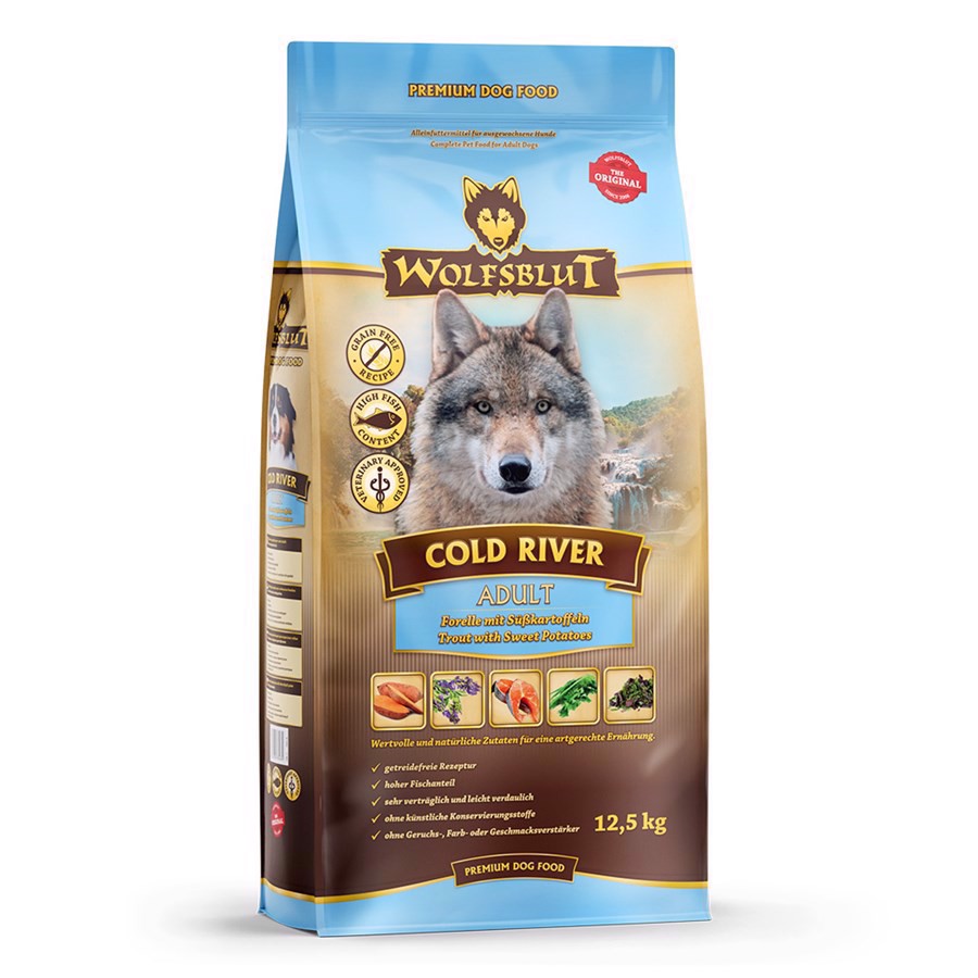 Billede af Wolfsblut Cold River Adult med fisk, 12.5 kg hos MyPets.dk