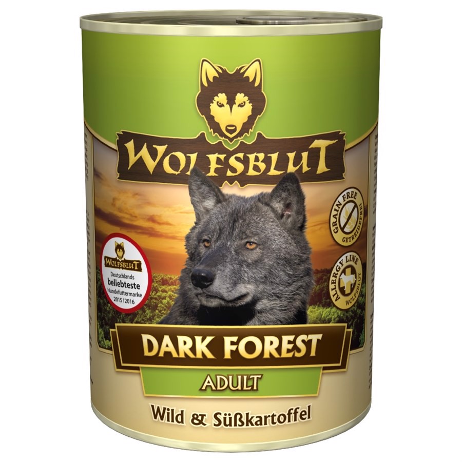 WolfsBlut Dark Forest Adult dåsemad, 395 gr. thumbnail