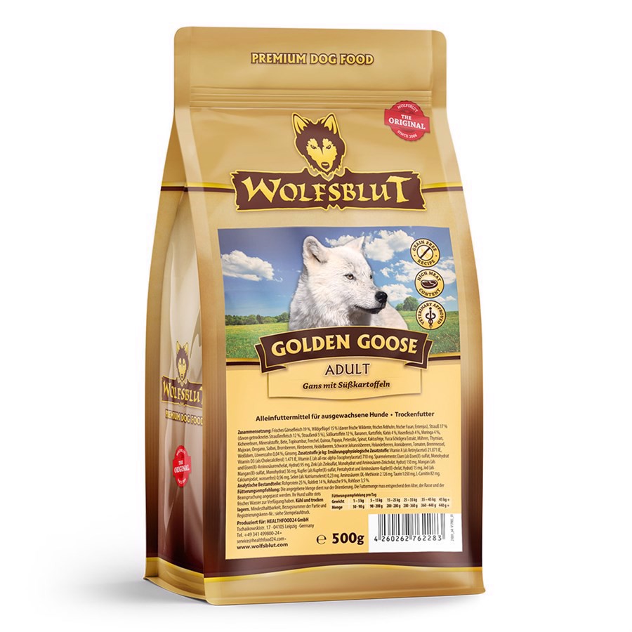 WolfsBlut Golden Goose Adult med gås, 500g