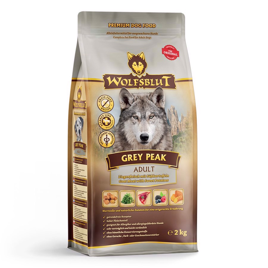 Billede af WolfsBlut Grey Peak Adult med ged & hest, 2 kg hos MyPets.dk