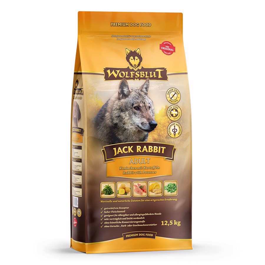 Billede af WolfsBlut Jack Rabbit Adult med kanin, 12.5 kg hos MyPets.dk