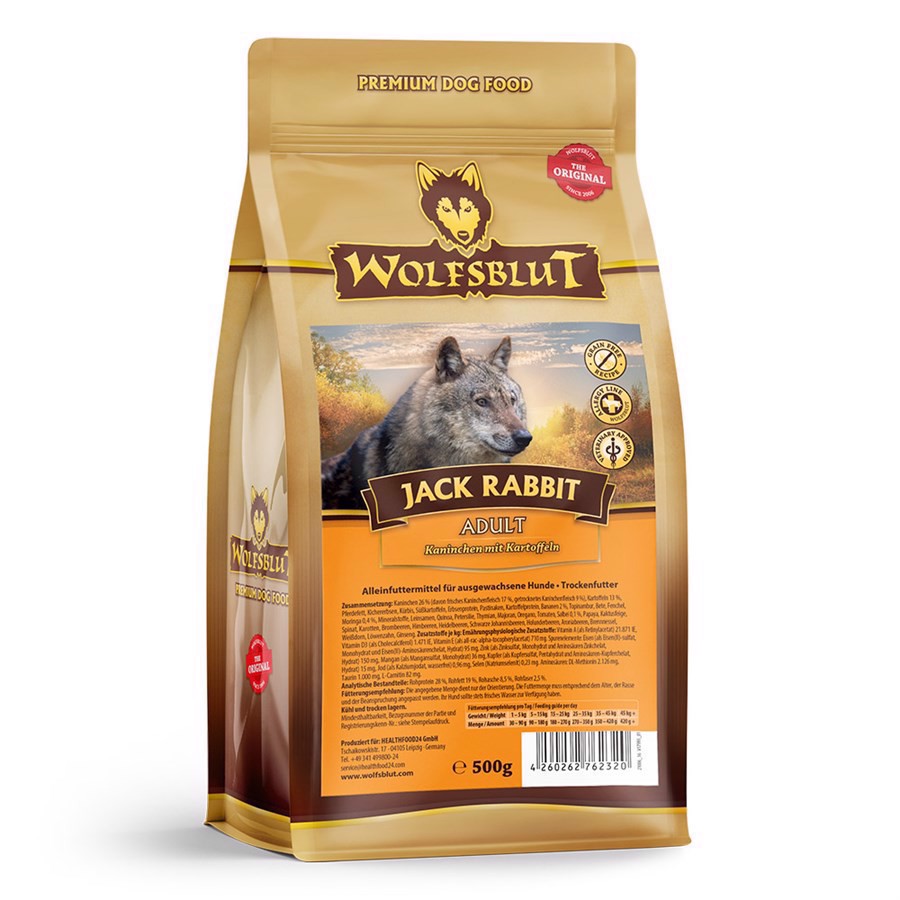 Billede af WolfsBlut Jack Rabbit Adult med kanin, 500g hos MyPets.dk