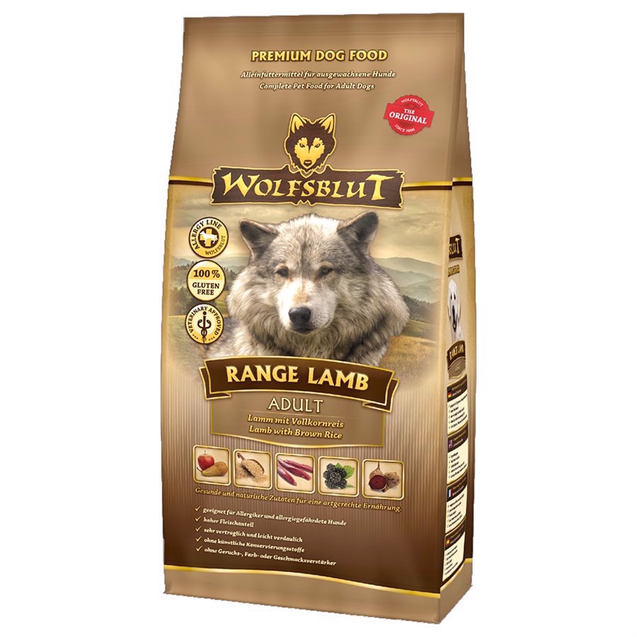 Billede af WolfsBlut Range Lamb Adult hundefoder, 500g