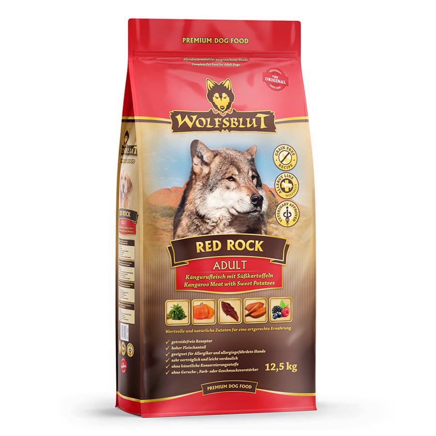 Billede af WolfsBlut Red Rock Adult hundefoder med kænguru, 12.5 kg hos MyPets.dk