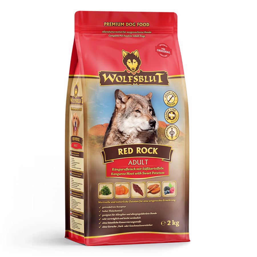 Wolfsblut Red Rock Adult Hundefoder Med Kænguru, 2 Kg