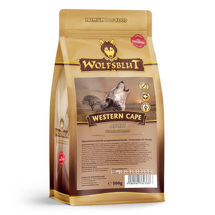 WolfsBlut Western Cape Adult med struds, 500g