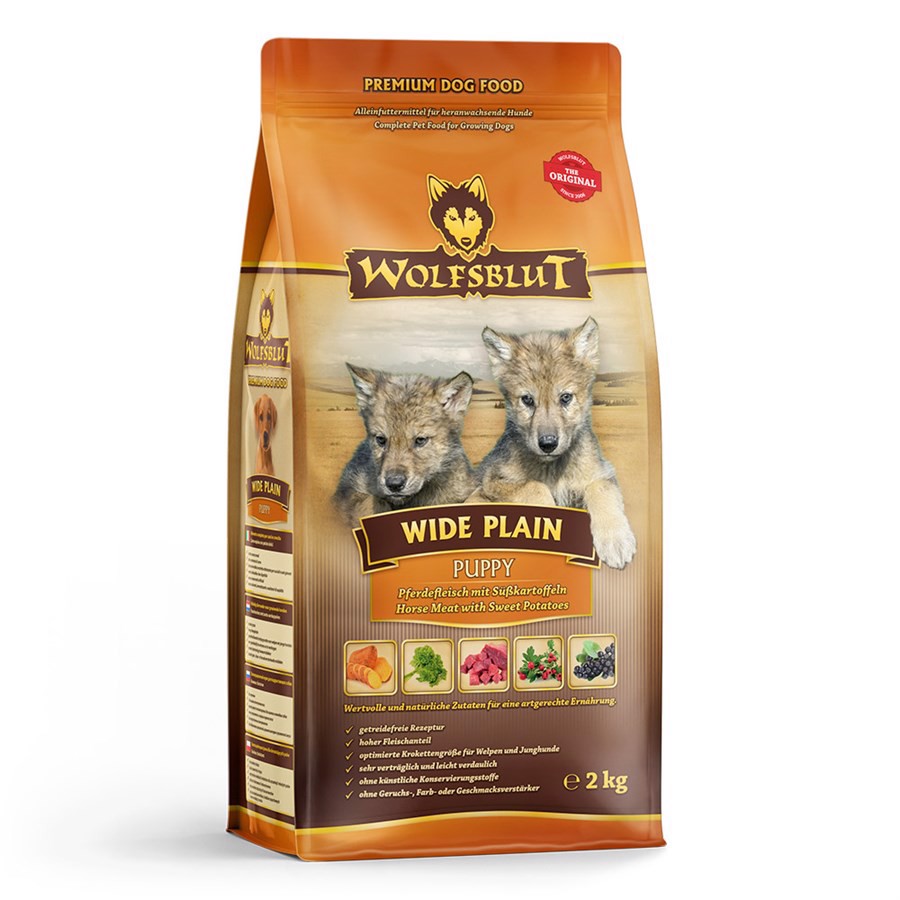 Billede af Wolfsblut Wide Plain PUPPY, med hest, 2kg hos MyPets.dk