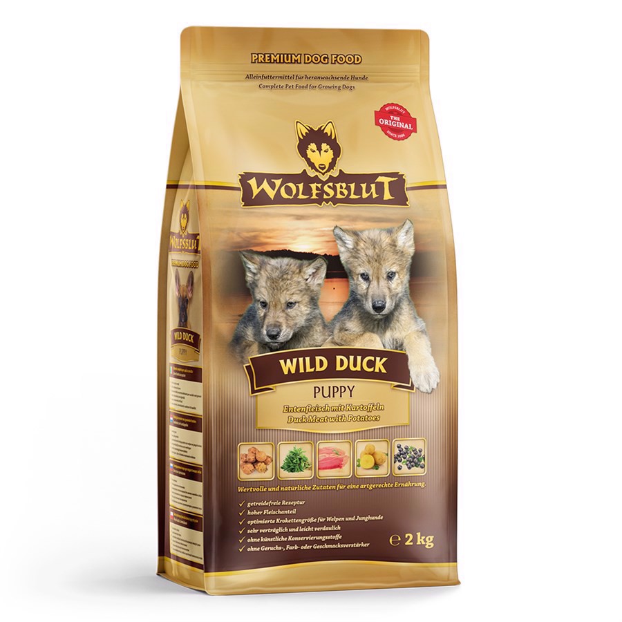 Billede af WolfsBlut Wild Duck PUPPY, med and, 2 kg hos MyPets.dk