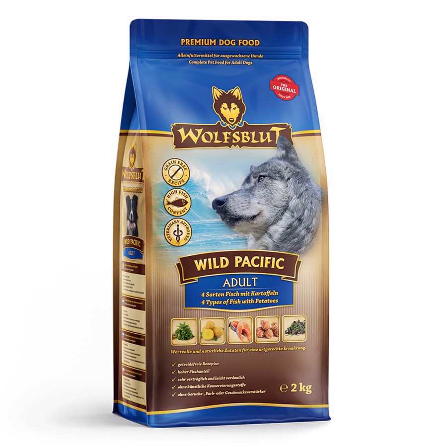 Billede af WolfsBlut Wild Pacific Adult med fisk, 2 kg