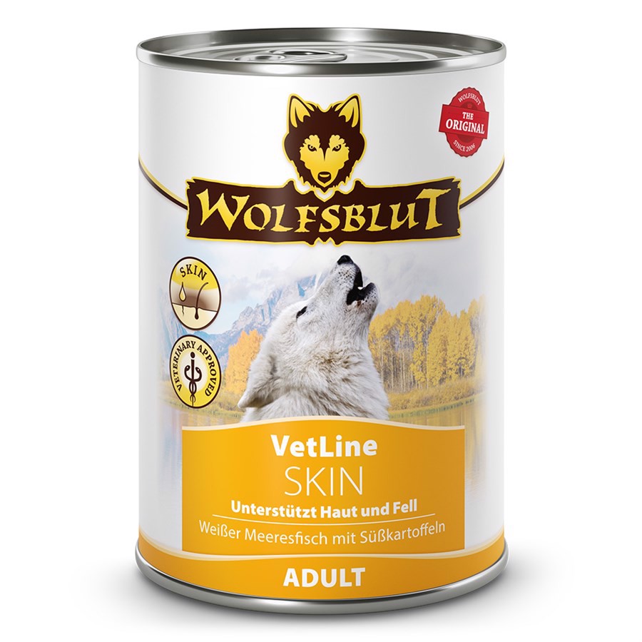WolfsBlut VetLine Skin & Coat dåsemad, 395g