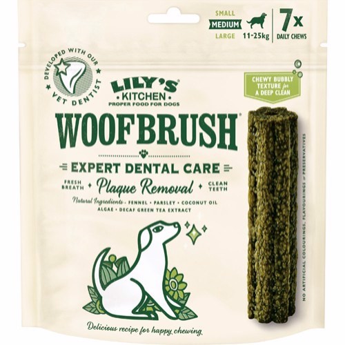 Lilys kitchen Woofbrush dental care, Medium, 7 stk