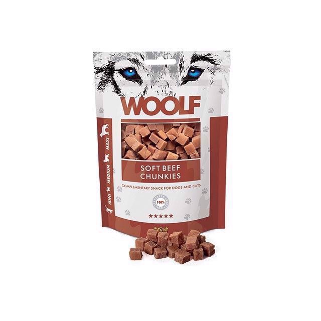 Woolf Soft Beef Chunkies, 100g