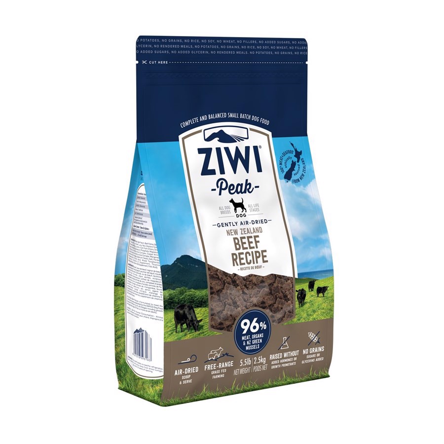 ZiwiPeak Dog Beef tørret kød med okse, 2.5 kg