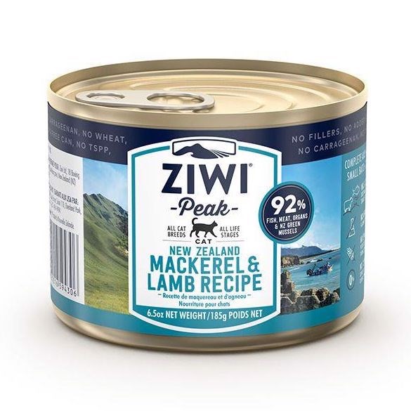 ZiwiPeak Cat dåsemad, Mackarel and lamb, 185g