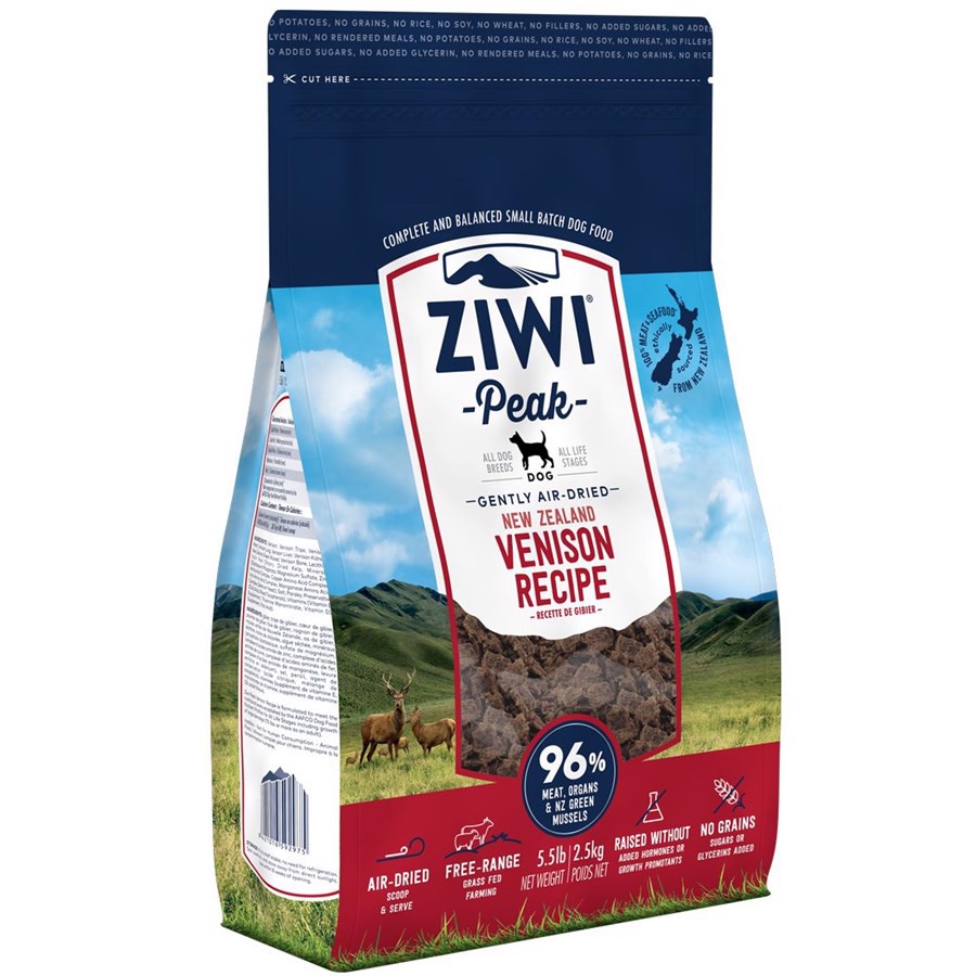 ZiwiPeak Dog Venison tørret kød med hjort, 2.5 kg